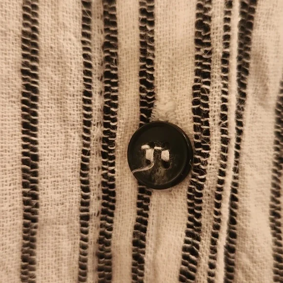 Reformation Striped Linen Dress Size Medium Without Belt - Picture 4 of 9